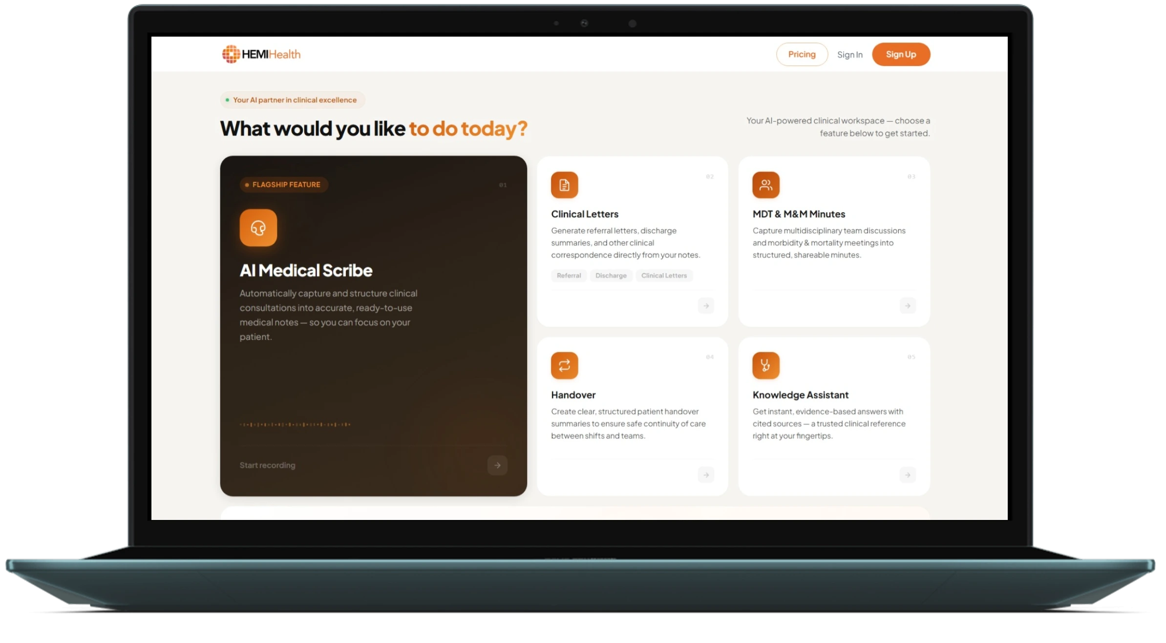 HEMI Health Desktop Mockup