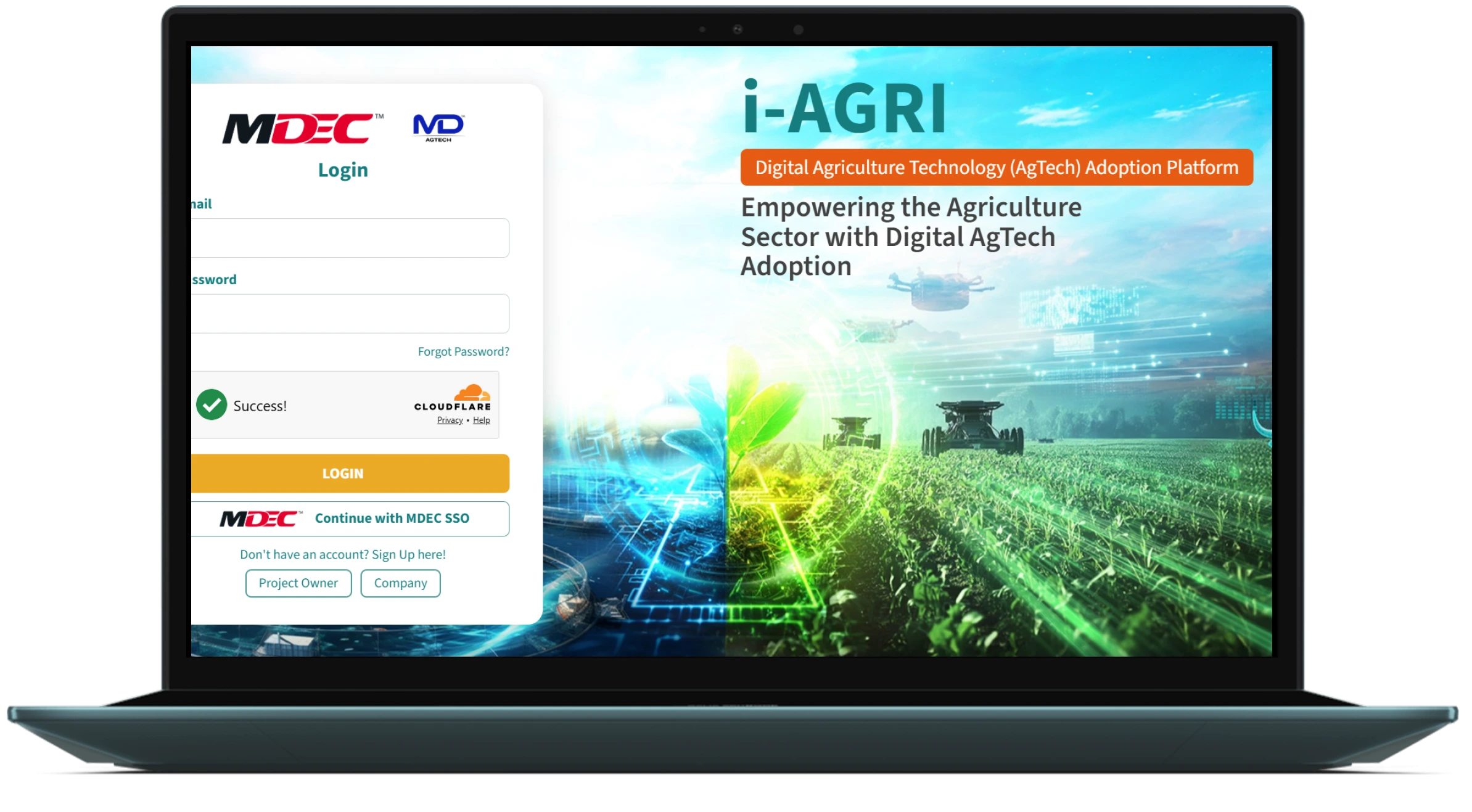 i-Agri Desktop Mockup
